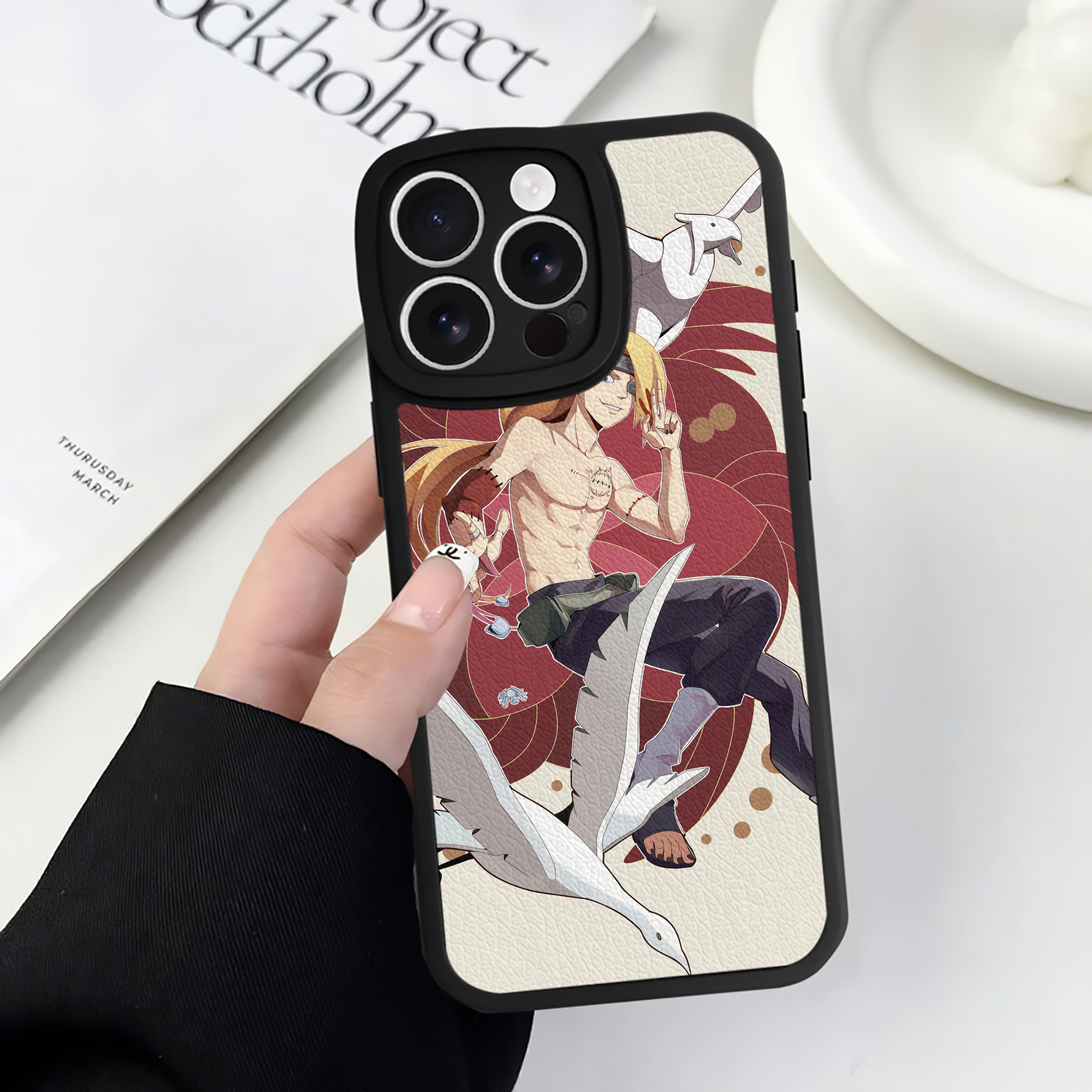 （画像用） NARUTO -ナルト- NARUTO -ナルト- 疾風伝 【iPhone 16シリーズ対応】シリコンスマホケース（レザー調） 材質：シリコン